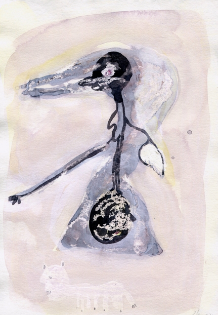 untitled, 1999; Aquarell, Bleistift auf Papier / watercolor, pencil on paper, 25,6 x 17,3 cm