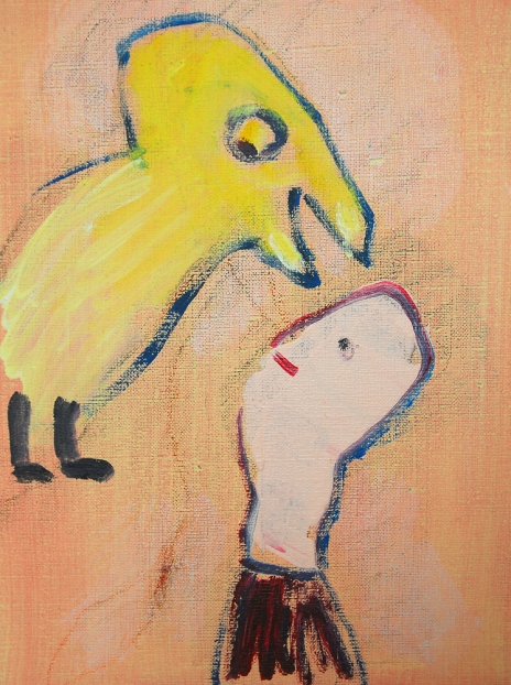 Conversation, 2012, Acryl auf Nessel / acrylic on canvas, 40 x 30 cm